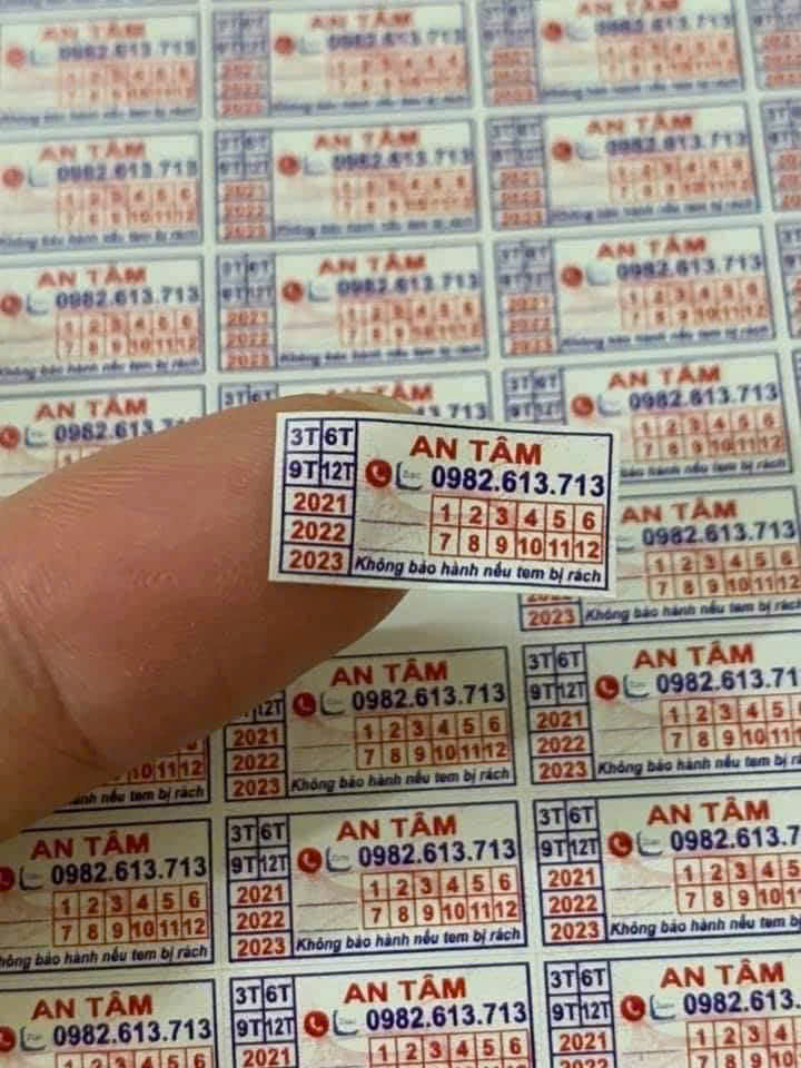 In Tem Bảo Hành, Tem Bể, Tem Vỡ Chất Lượng Cao - Ảnh 2
